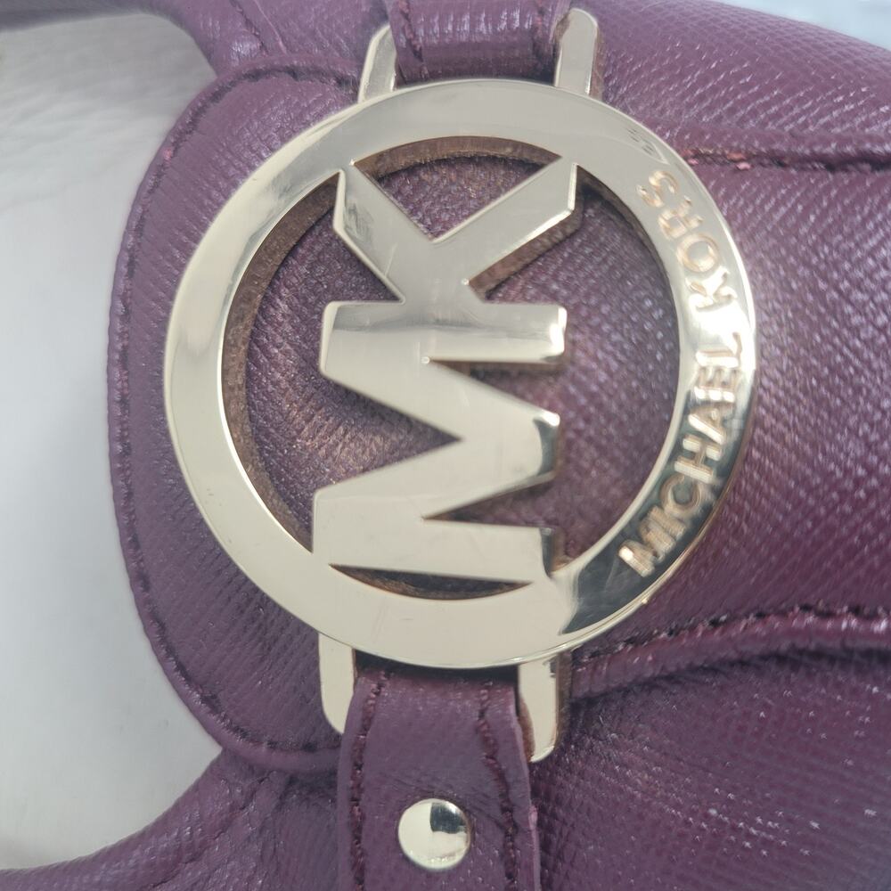Michael Kors FULTON MOC Shoes Slip On Ballet Shoes Flats Sz 8.5 Burgundy Wine - Picture 3 of 8